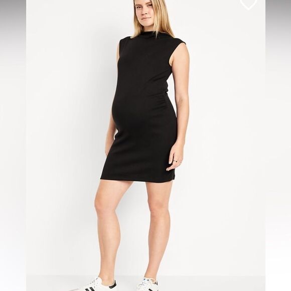 Old Navy Maternity Mock Neck Mini Dress Size L - Picture 1 of 9